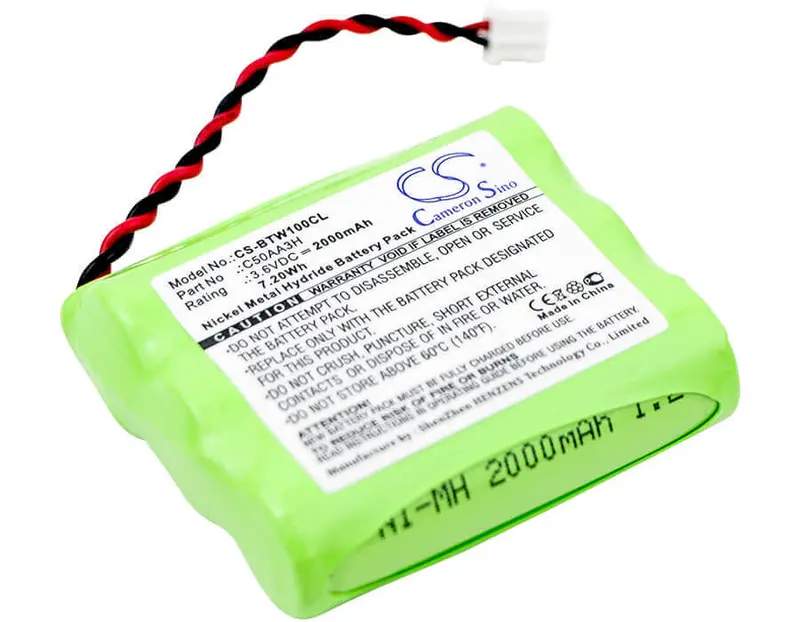 Bt Cordless Phone Battery – 3.6V Ni-Mh, 2000Mah, 7.2Wh (C50Aa3H, Airway Compatible) 1