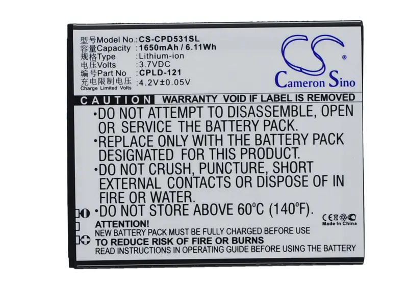 Coolpad Cpld-121 Smartphone Battery – 3.7V 1650Mah Li-Ion (5311, 7251, 6.11Wh) 1