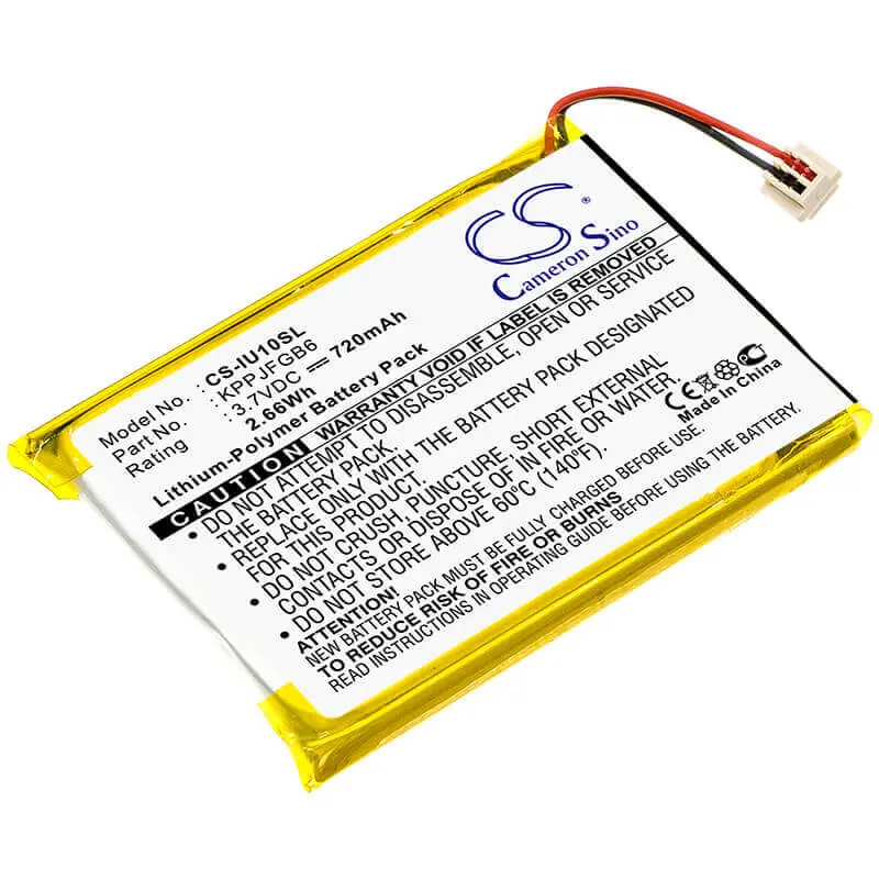 Iriver Clix Media Player Battery – 3.7V 720Mah Li-Polymer (2.66Wh), Model Kppjfgb6 1