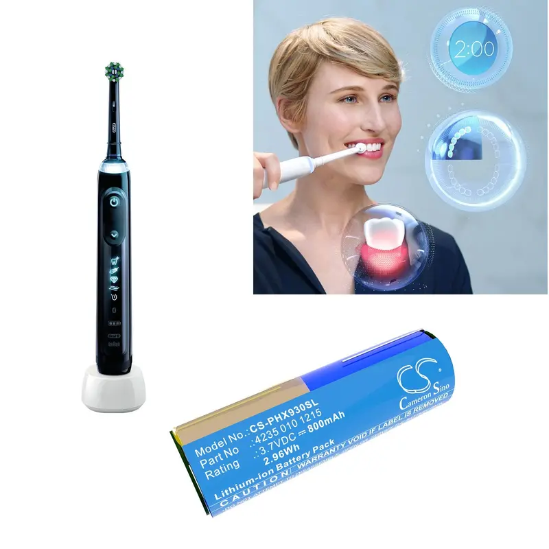 Oral-B 10000 / 3765 Electric Toothbrush Battery – 3.7V 800Mah Li-Ion (2.96Wh) 1