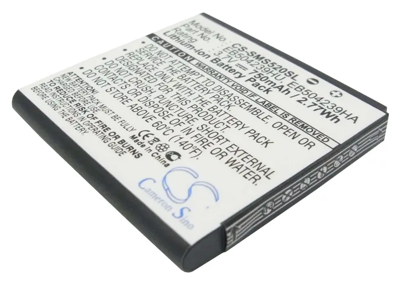 Samsung Gt-S5200 Replacement Battery – 3.7V 750Mah Li-Ion (2.78Wh) 1