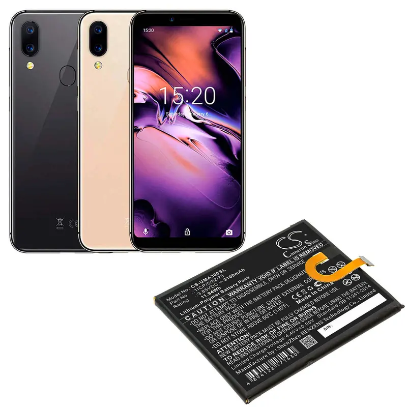 Umidigi A3 Smartphone Battery – 3.85V 3100Mah Li-Polymer (11.94Wh) 1