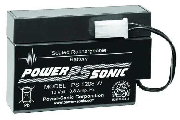Universal Ub1208 Replacement – 12V Sla, 0.8Ah, Wire Lead (Wl) Terminals 1