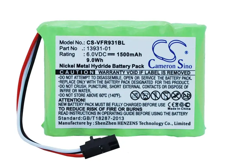 Verifone Payment Terminal Battery: 6.0V Ni-Mh, 1500Mah, 9.00Wh – Compatible With 13466-01, Cpu-4, Cpu-5 1